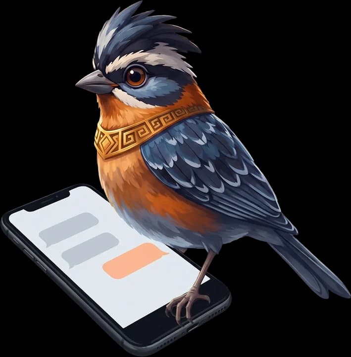 Chacum, el copetón de Zcalaris, con un celular abierto en un chat